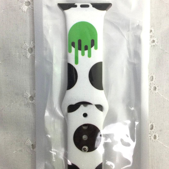 Black White Smart Watch Silicone Adjustable Watch Band - Picture 3 of 6